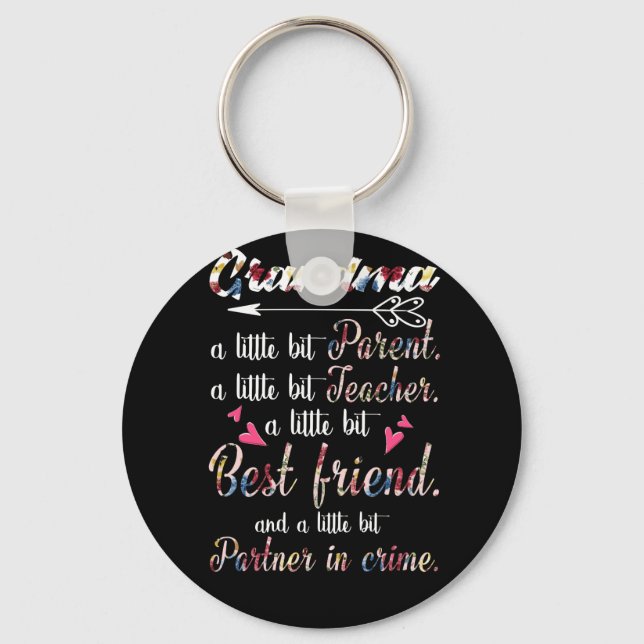 Chaveiro Vovó Um Pouco De Pai Um Pequeno Professor (Frente)