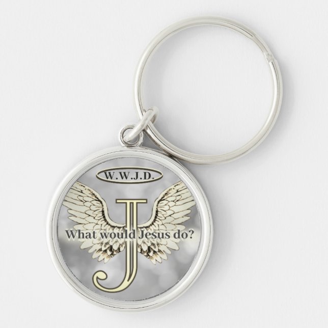Chaveiro W.W.J.D What would Jesus do? Keychain (Frente)