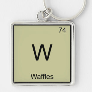 Chaveiro W - Waffles Camisa engraçada com símbolo de elemen