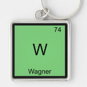Chaveiro W - Wagner Camiseta de Química Divertida Símbolo d