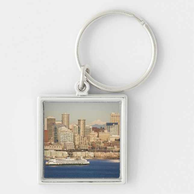 Chaveiro WA, Seattle, panorama de Seattle e Elliott Bay (Frente)
