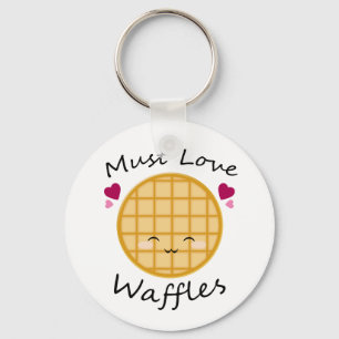 Chaveiro Waffle de Kawaii