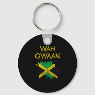 Chaveiro Wah Gwaan Bandeira da Jamaica Orgulho Jamaicano Re
