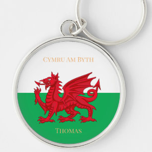 Chaveiro Wales For Ever Welsh Dragon Monographic Name