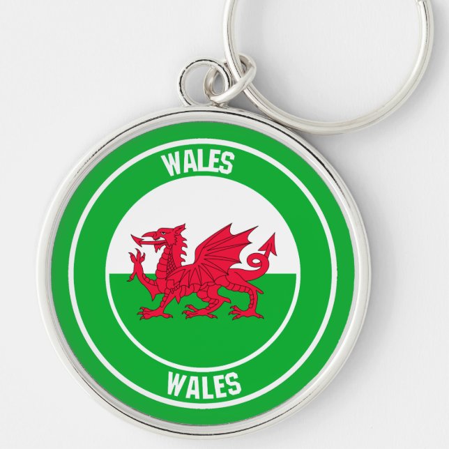 Chaveiro Wales Round Emblem (Frente)