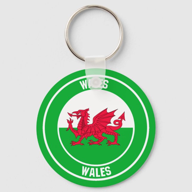 Chaveiro Wales Round Emblem (Frente)