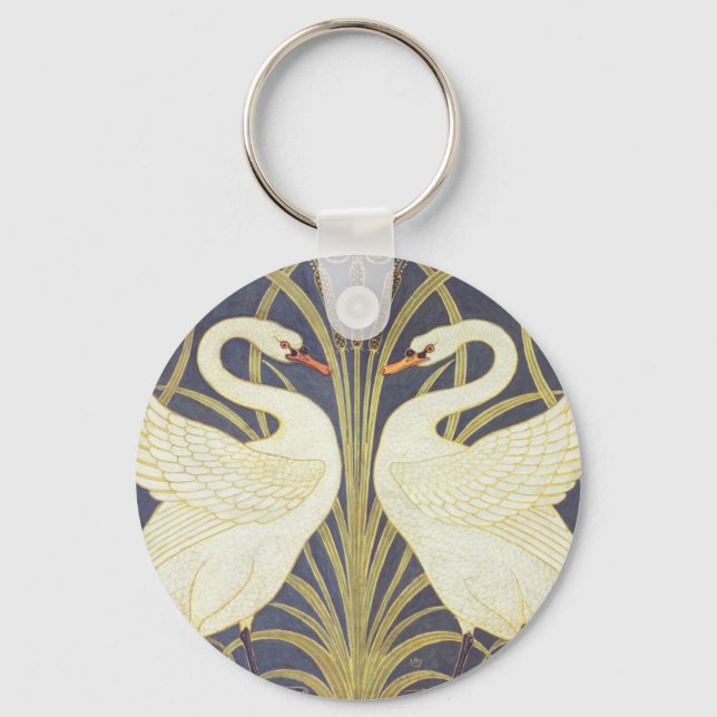 Chaveiro Walter Crane Cisne, Junco E Íris Art Nouveau (Frente)