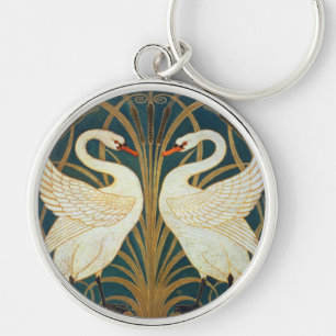 Chaveiro Walter Crane Swan, Rush E Iris Art Nouveau