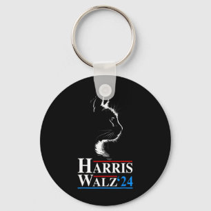 Chaveiro Waltz 2024 Eleição Engraçado Cat Kamala Harris Tim
