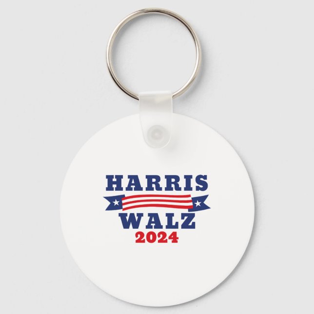 Chaveiro Walz 2024 American Flag Kamala Harris Tim Waltz 20 (Frente)
