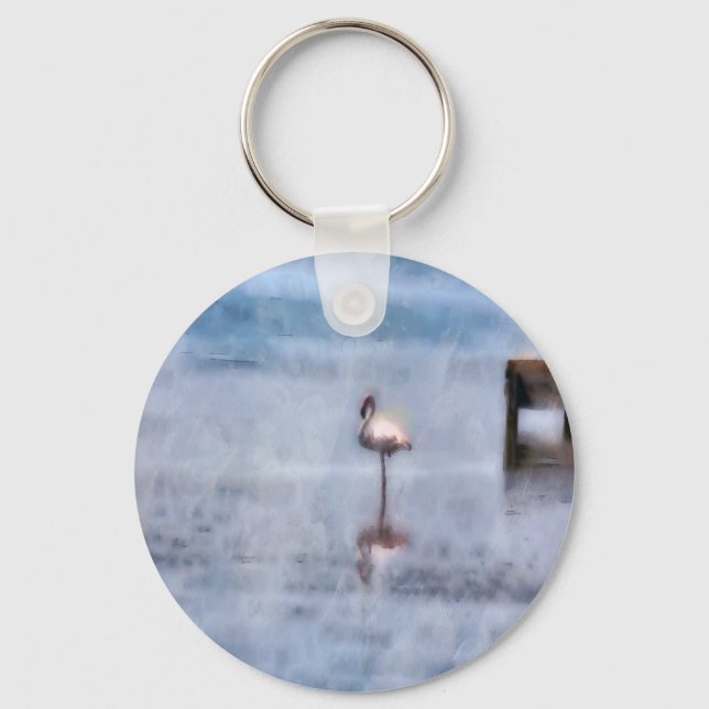 Chaveiro Watercolor Flamingo (Frente)