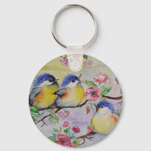 Chaveiro Watercolor - Linhas Sparrows Cutes