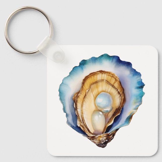 Chaveiro Watercolor Oyster Shell (Frente)