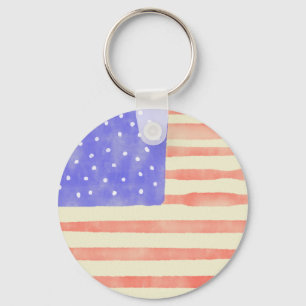 Chaveiro Watercolor rustic bandeira americana