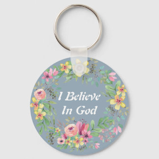 Chaveiro Watercolor Wreath/Faith