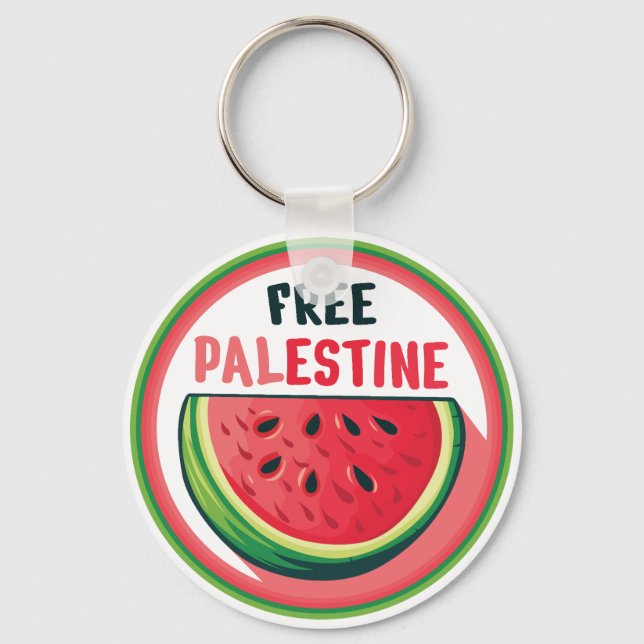 Chaveiro Watermelon Palestine Free Colorfull (Frente)