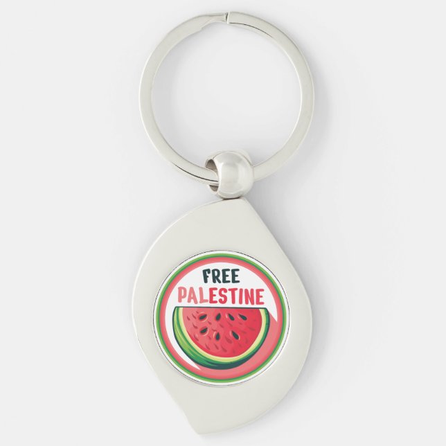 Chaveiro Watermelon Palestine Free Colorfull (Frente)