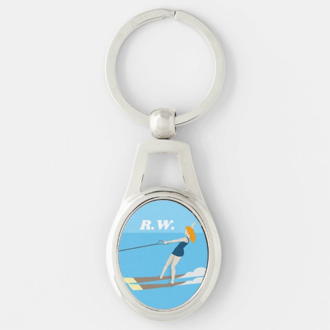 Chaveiro Waterski, estilo Vintage (Frente)