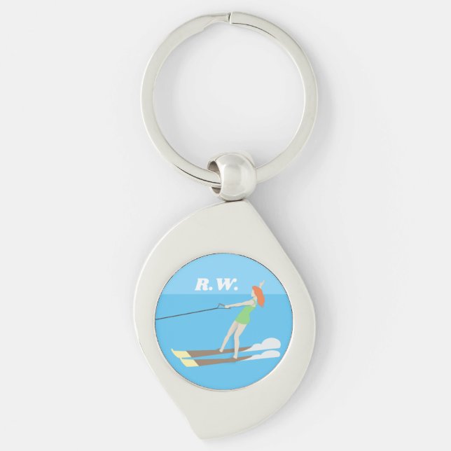 Chaveiro Waterski, estilo Vintage (Frente)