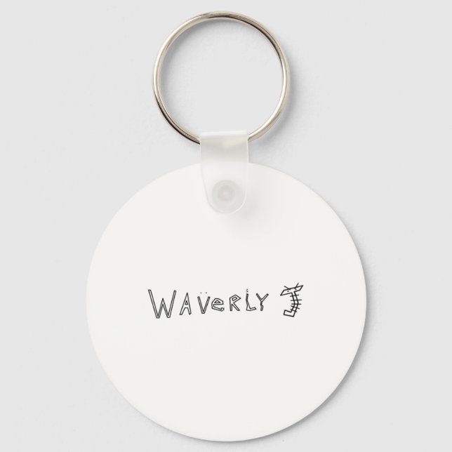 Chaveiro Waverly J (preto) Sticker (Frente)
