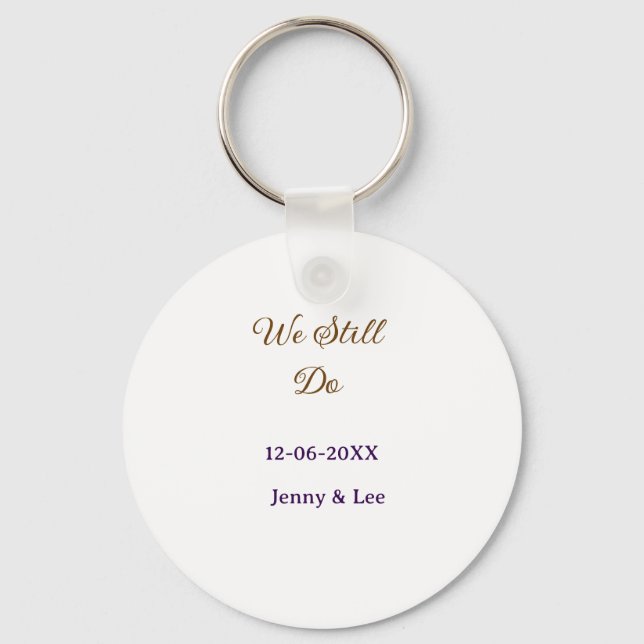 Chaveiro We still do brown pink name date year boho retro s (Frente)