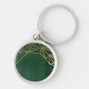 Chaveiro Web Dourada e Selva Verde