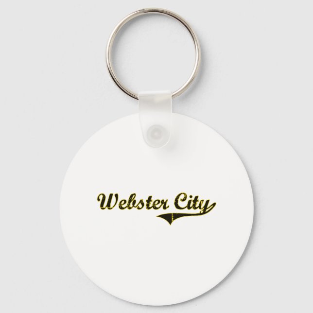 Chaveiro Webster City Iowa Classic Design (Frente)