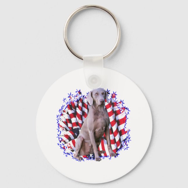Chaveiro Weimaraner Patriot (Frente)