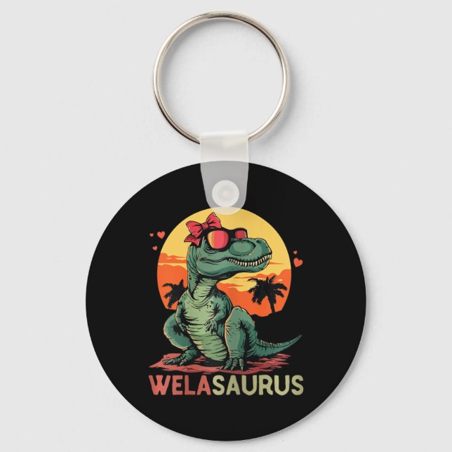 Chaveiro Welasaurus Dino Dinossauro Wela-saurus T-rex Mãe (Frente)