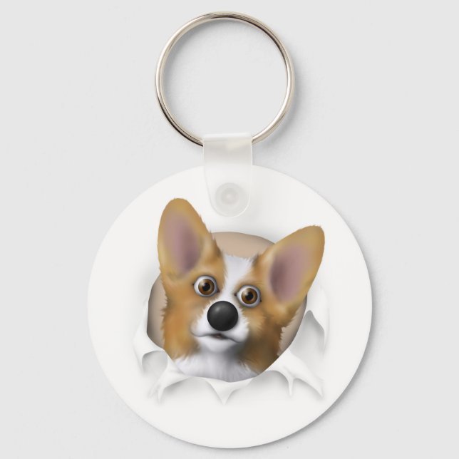 Chaveiro Welsh Corgi 1 Busting Out (Frente)