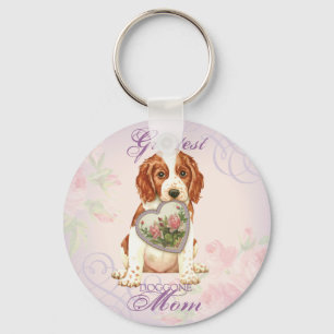 Chaveiro Welsh Springer Spaniel Heart Mãe