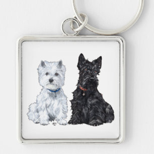 Chaveiro West Highland White & Scottish Terriers