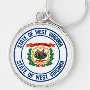 Chaveiro West Virginia Round Emblem