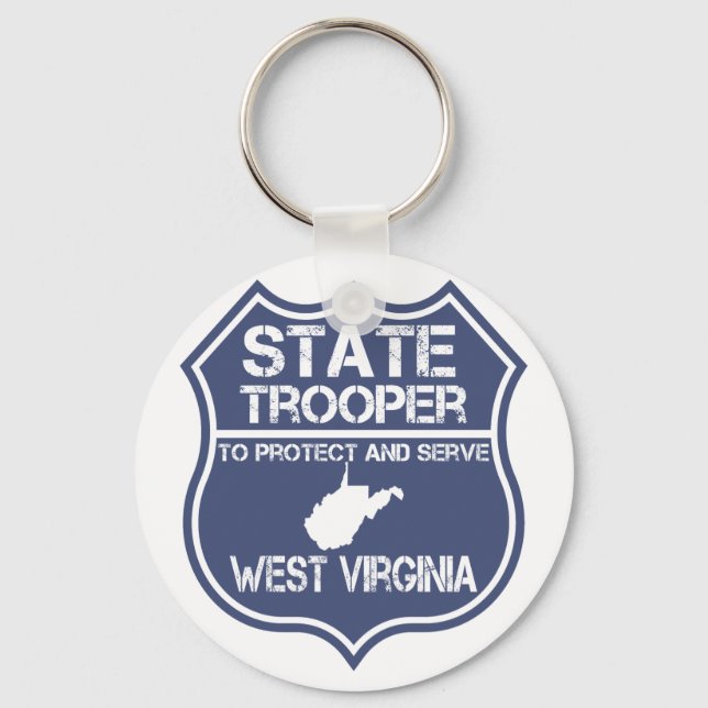 Chaveiro West Virginia State Trooper Protect and Serve (Frente)