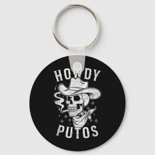 Chaveiro Western Cowboy Skull Hola Howdy Putos Espanhol