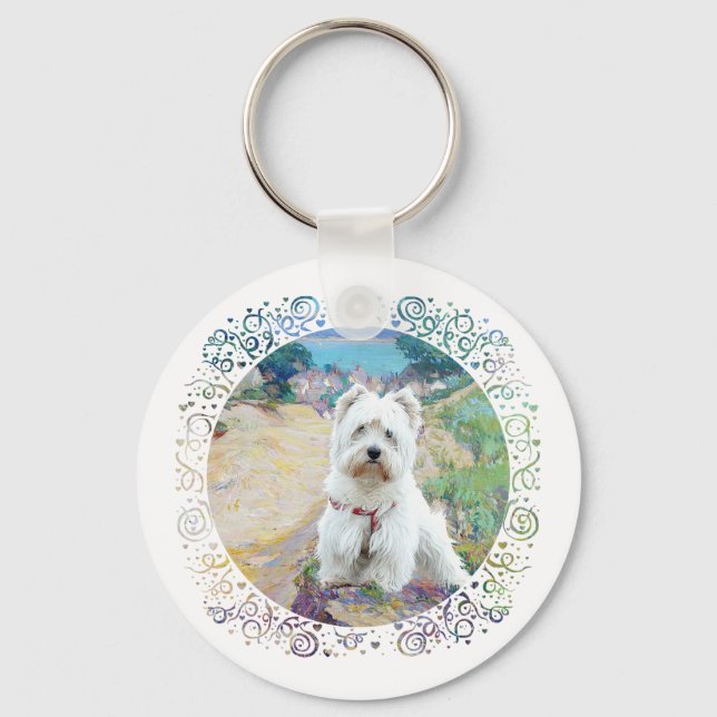 Chaveiro Westie na Orla Marítima (Frente)