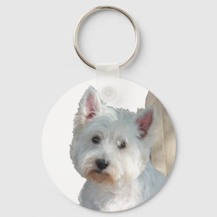 CHAVEIRO WESTIE NA PORTA