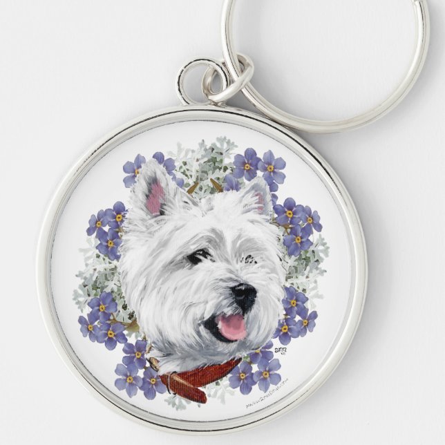Chaveiro Westie Não Me Esqueças (Frente)