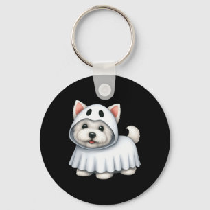 Chaveiro Westin Dog Halloween Figurume Fantasma Oeste Terri