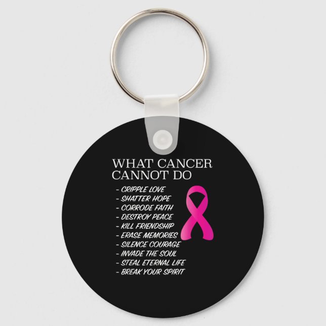 Chaveiro What Cancer Cannot Do - _ Awareness - Insration  (Frente)