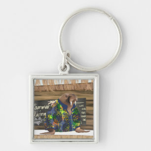 Chaveiro Whimsic Tropical Hawaiai Marinha