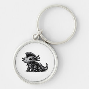 Chaveiro Whimsigoth Cyborg Axolotl Vintage Art Classe Desig