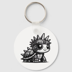 Chaveiro Whimsigoth Cyborg Turtle Vintage Art Design