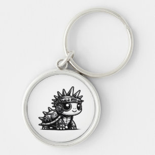 Chaveiro Whimsigoth Cyborg Turtle Vintage Art Design