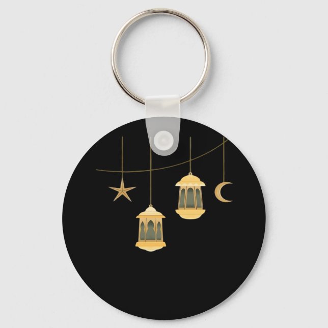 Chaveiro Whimsigoth Lanterna Full Moon Night Sky Classic (Frente)