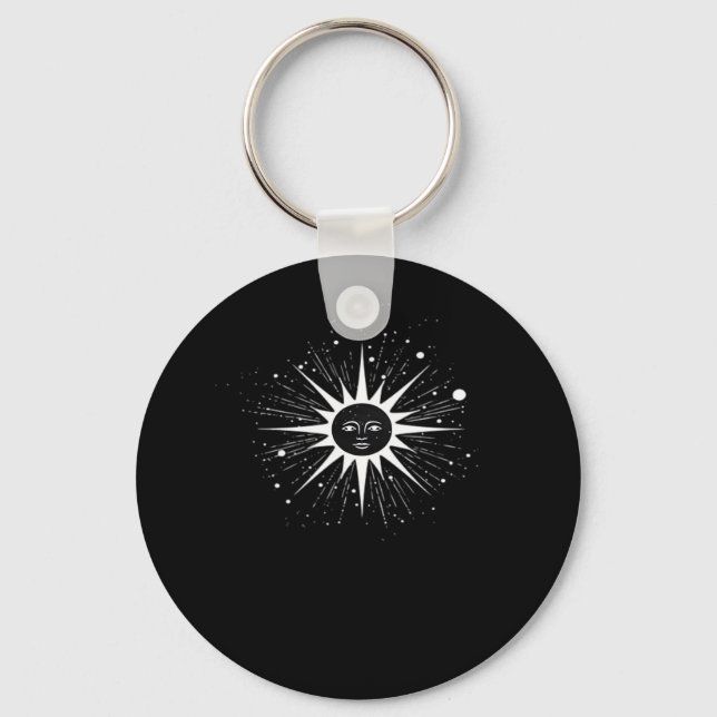 Chaveiro Whimsigoth Night Sky Sun Moon Witchy Classic Hallo (Frente)