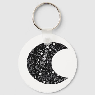 Chaveiro Whimsigoth Witch Moon Wicca Kawaii Gótico Tattoo A