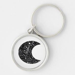 Chaveiro Whimsigoth Witch Moon Wicca Kawaii Gótico Tattoo A