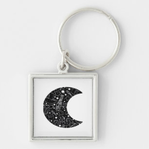Chaveiro Whimsigoth Witch Moon Wicca Kawaii Gótico Tattoo A
