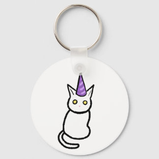 Chaveiro White Cat Celebration Keyring
